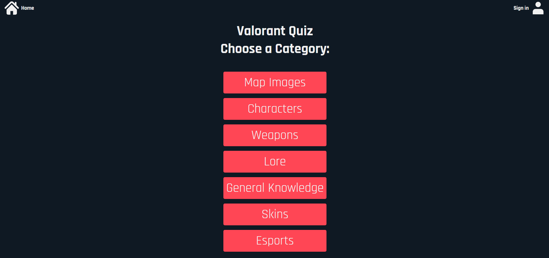Valo Quiz